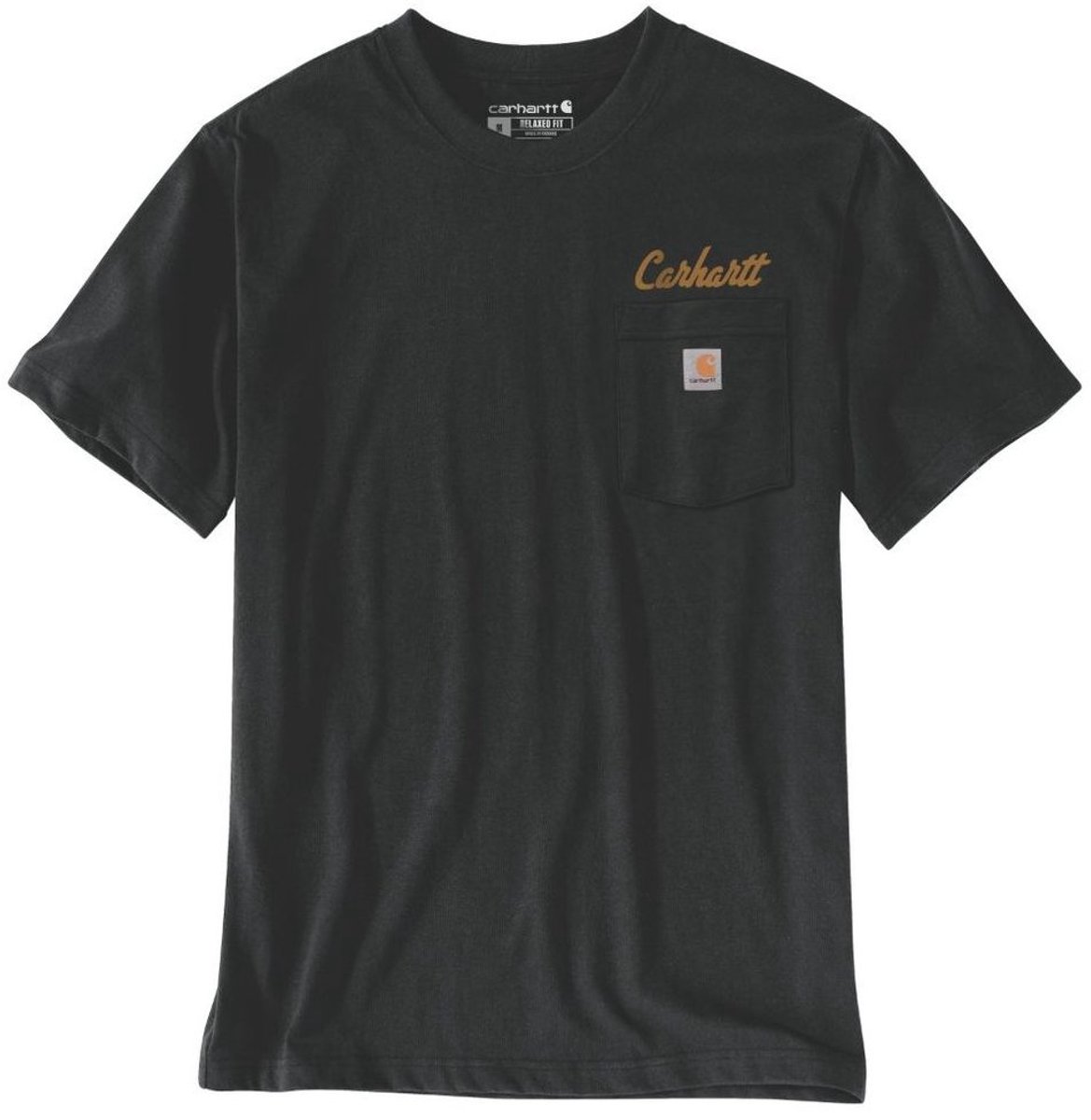 Carhartt T-shirt Irvine Relaxed Hard Work 107735 Zwart
