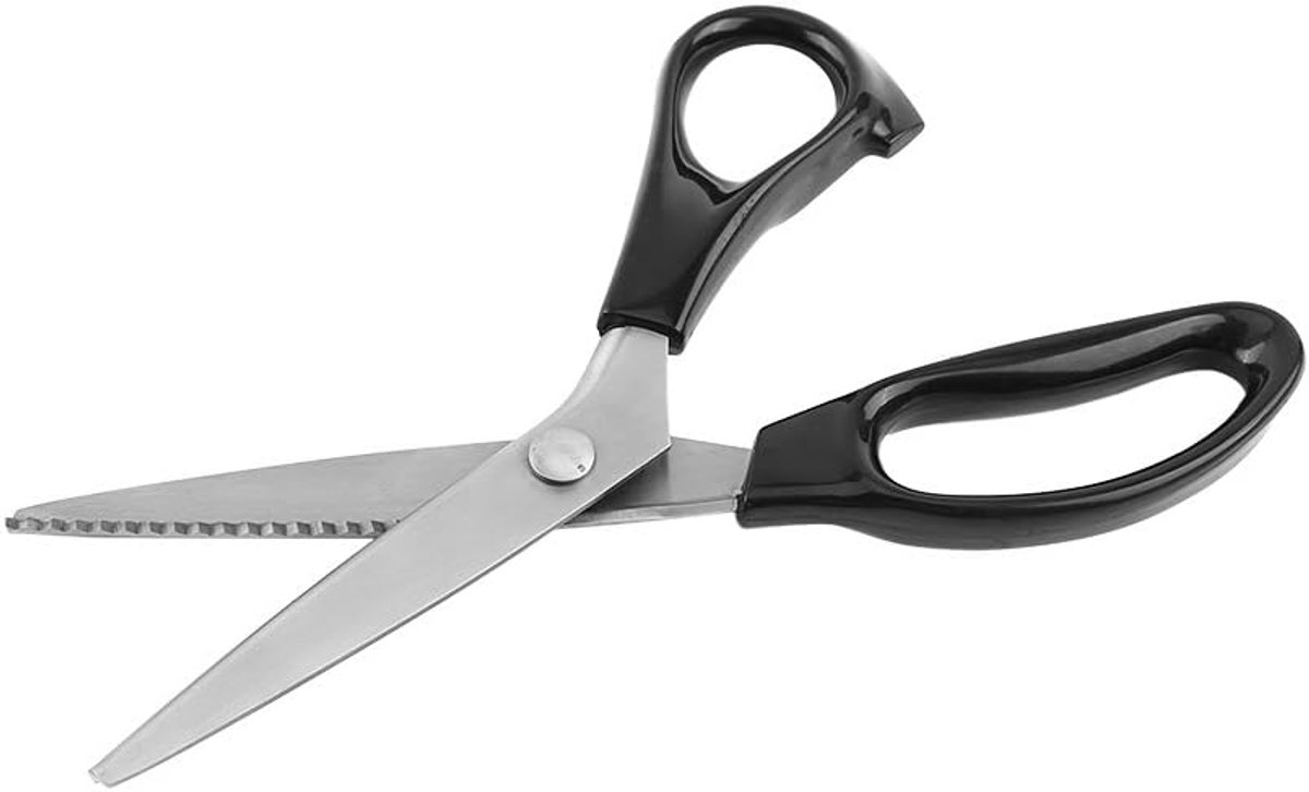 Schaar met punt, driehoekig, professionele stofschaar, van roestvrij staal, handwerkschaar met rand, papier 3, 4, 5, 7 mm (grootte: 4 mm)