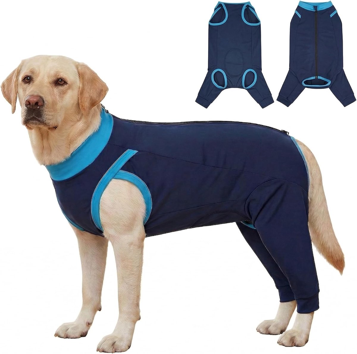 Body voor postoperatieve honden, vrouwelijk, mannelijk, chirurgische body voor honden, tegen likken, herstel na een operatie, met ritssluiting (klein)
