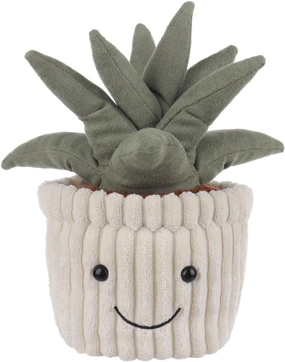 Lamb Zachte Aloë Plant Pluché Speelgoed, Gevulde Groene Pot, Kawaii Pluché voor Kinderen, 23 cm