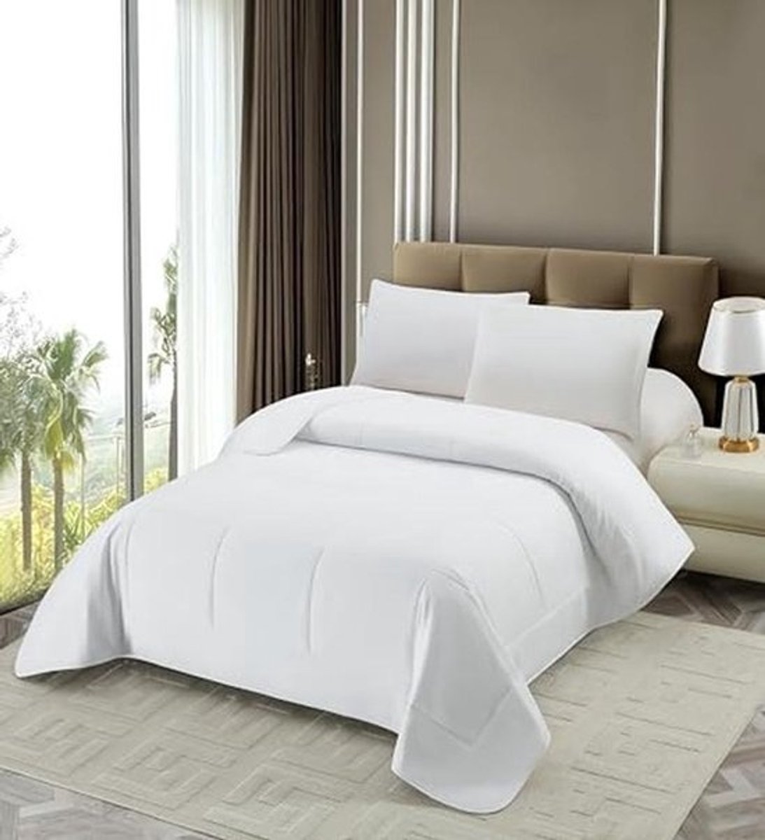 Dekbed 220 x 220 cm voor Bed 135 cm - Ademend, Mijtdicht, Machinewasbaar, 3D-vezel