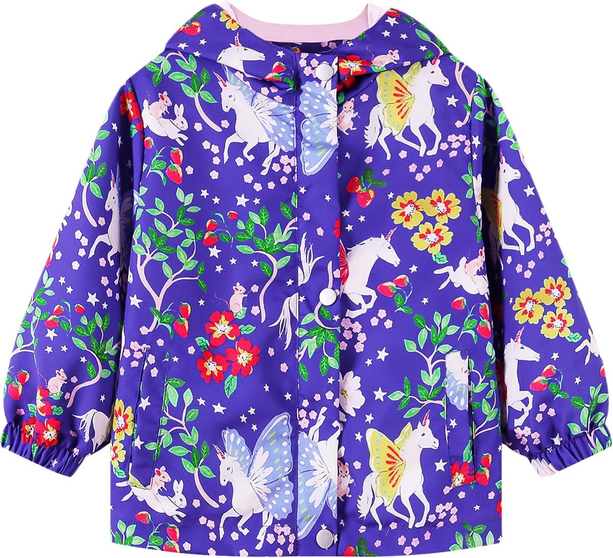 Jas Kinderen Waterdichte Regenjas Meisjes Jongens Overgangsjas Lichtgewicht Ademend Gevoerde Hooded Jassen Lente Herfst Windbreaker Winddichte Jas 2-10 Jaar, 92-140