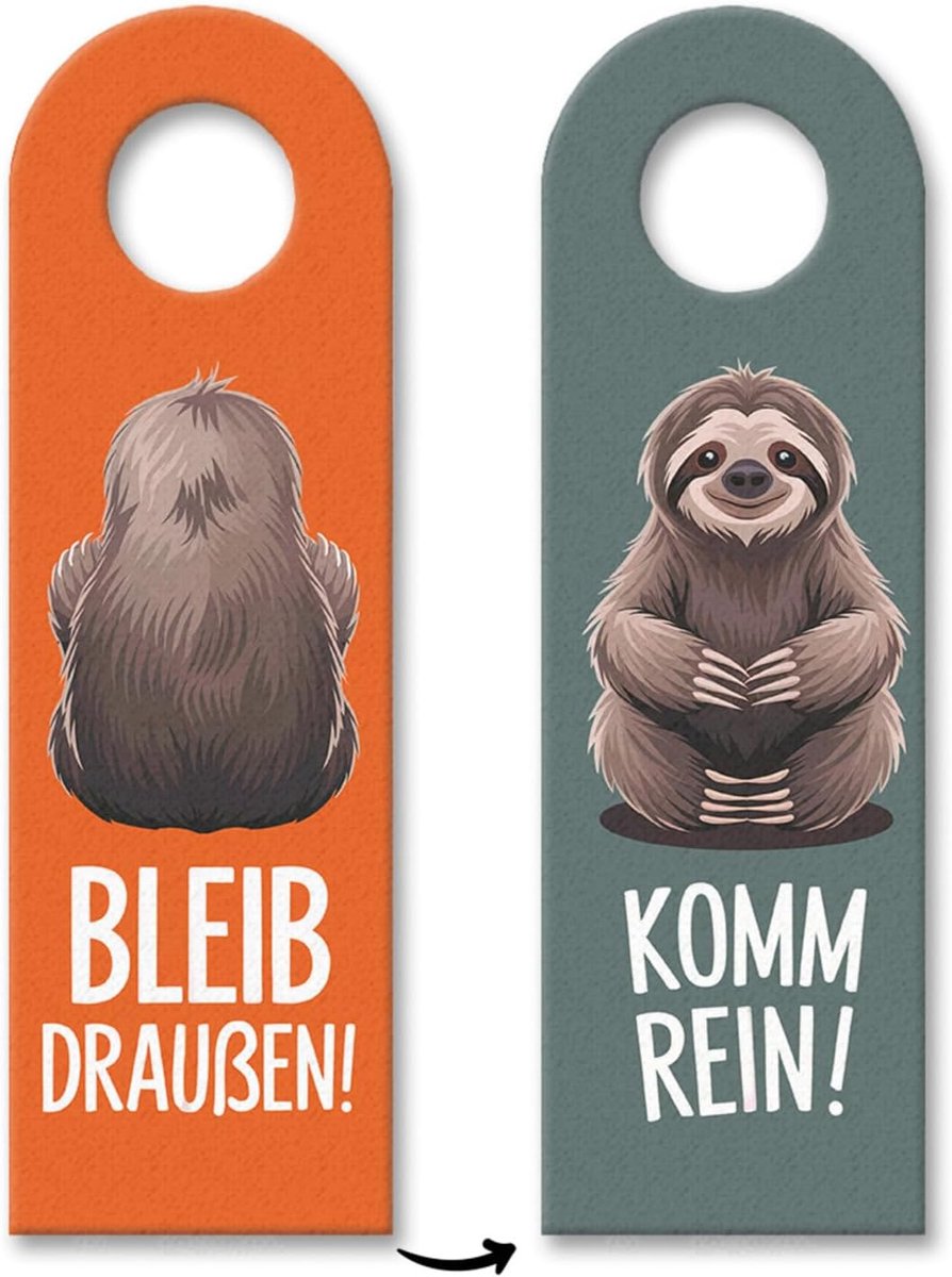 Outdoor Komm puur humoristische luiaard deurhanger grappige luiaard-deurhanger spreuk voor thuis