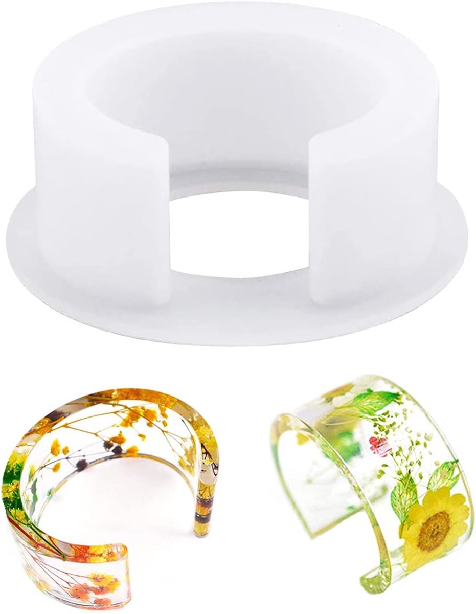 Sieraden DIY knutselen siliconen vorm siliconen vorm sieraden armband siliconen vorm hars armband siliconen vorm armband sieraden maken handgemaakte kunsthandwerk DIY decoraties etc wit