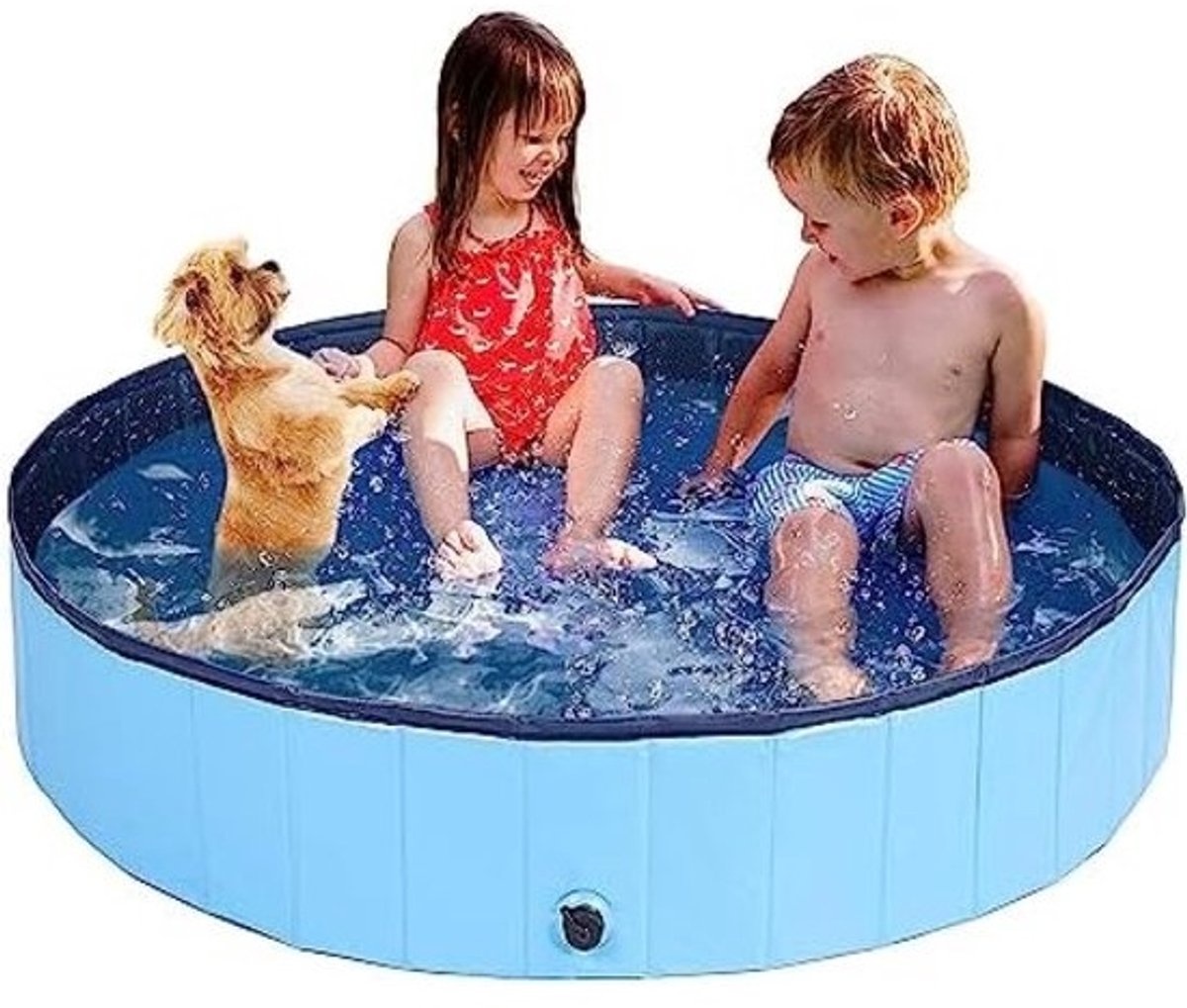 Taeku Opvouwbaar Hondenzwembad Badkuip - PVC Antislip Stabiel voor Tuin Patio Badkamer