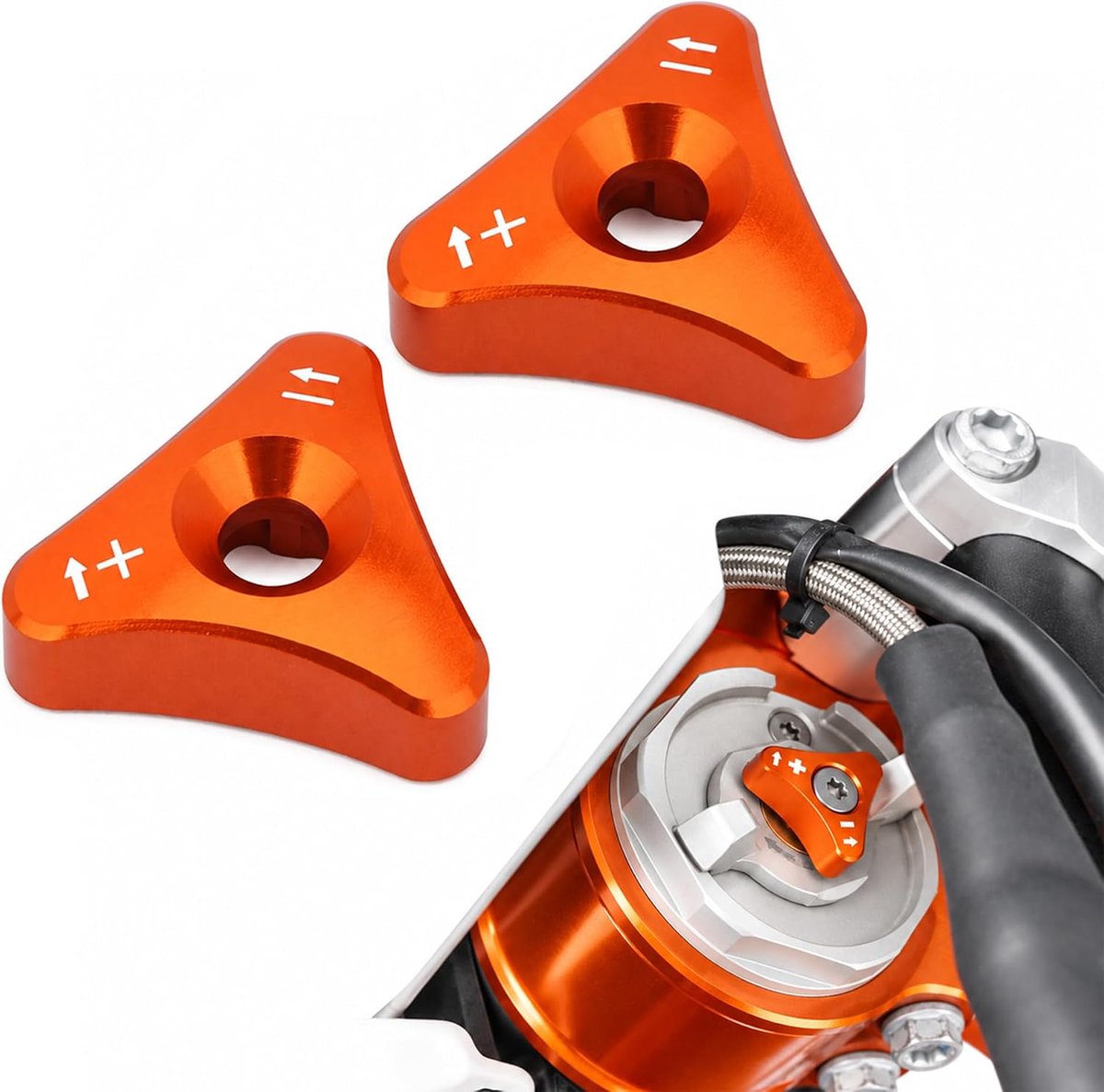 Voorvork instelknoppen, vorkknop instelling-oranje