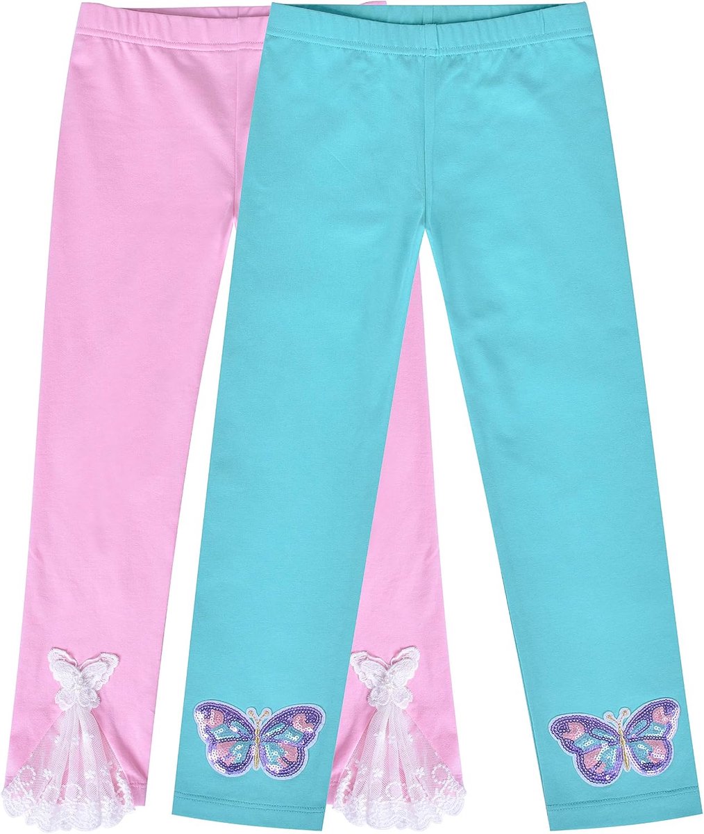 Broek verpakking van 3 stuks Katoen Leggings Kant Rekbaar Kinderen Kleuter 2-7 jaar