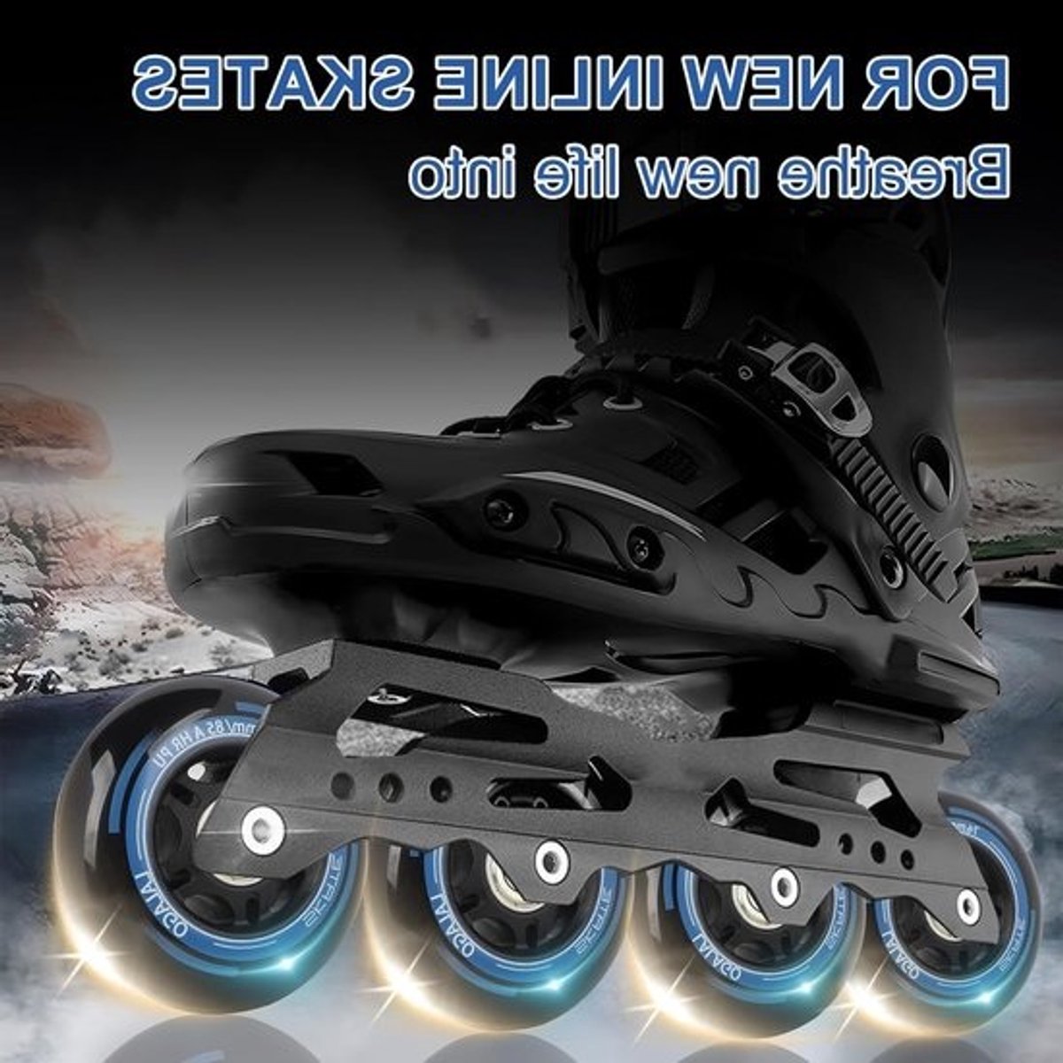 Set van 8 reservewielen voor inline skates - 76 mm - ABEC 9-lagertjes