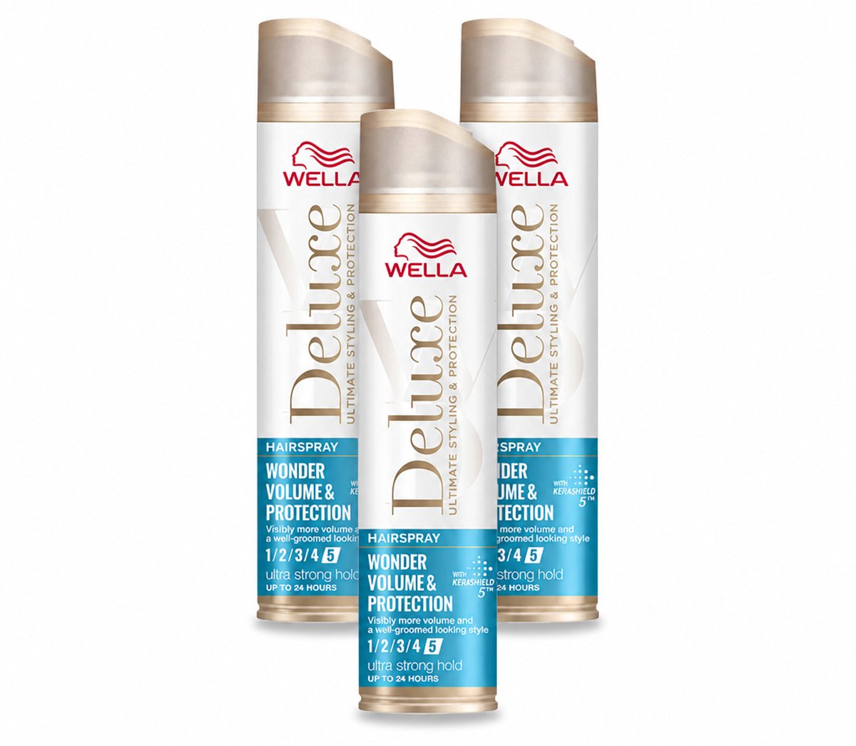 3 x Wella – Deluxe Volume & Protection – Haarspray – 250 ml - Voordeelverpakking - 3 stuks