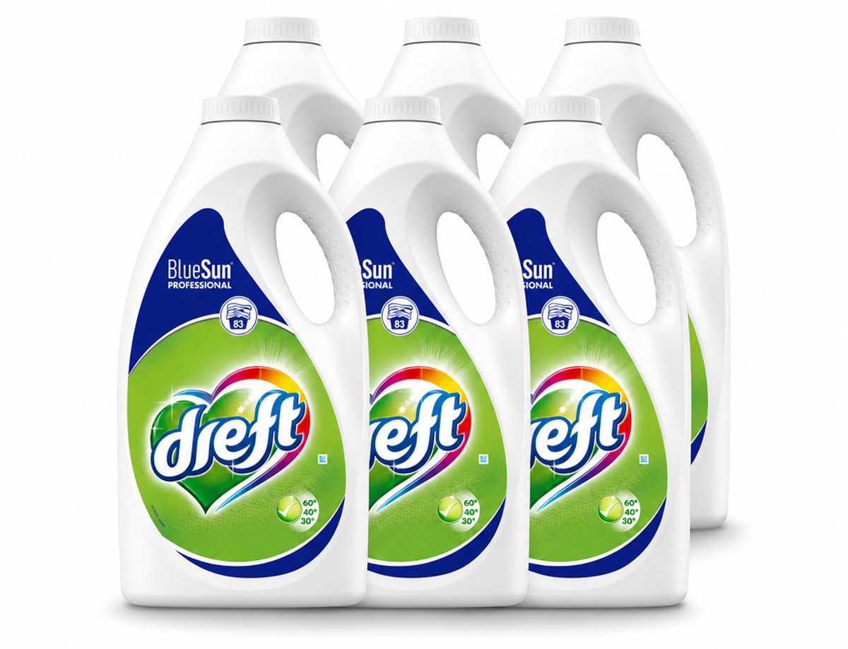 6 x Dreft - Vloeibaar Wasmiddel - Professional - Voor dagelijks gebruik - 83 Wasbeurten - Voordeelverpakking - 6 stuks