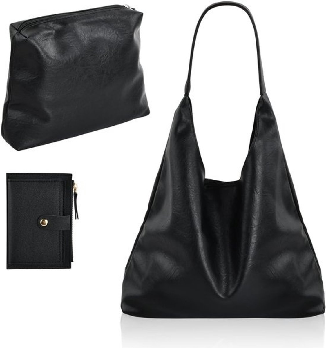 Dailygoods - Dokeno Grote Handtas voor Dames van Zacht PU-leer - Shopper met Portemonnee