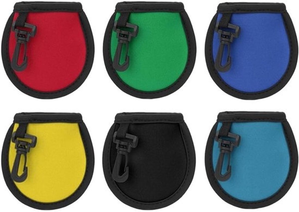 Set van 6 Draagbare Golf Schoonmaakzakken in 6 Kleuren voor Golfclubs en Golfuitrusting