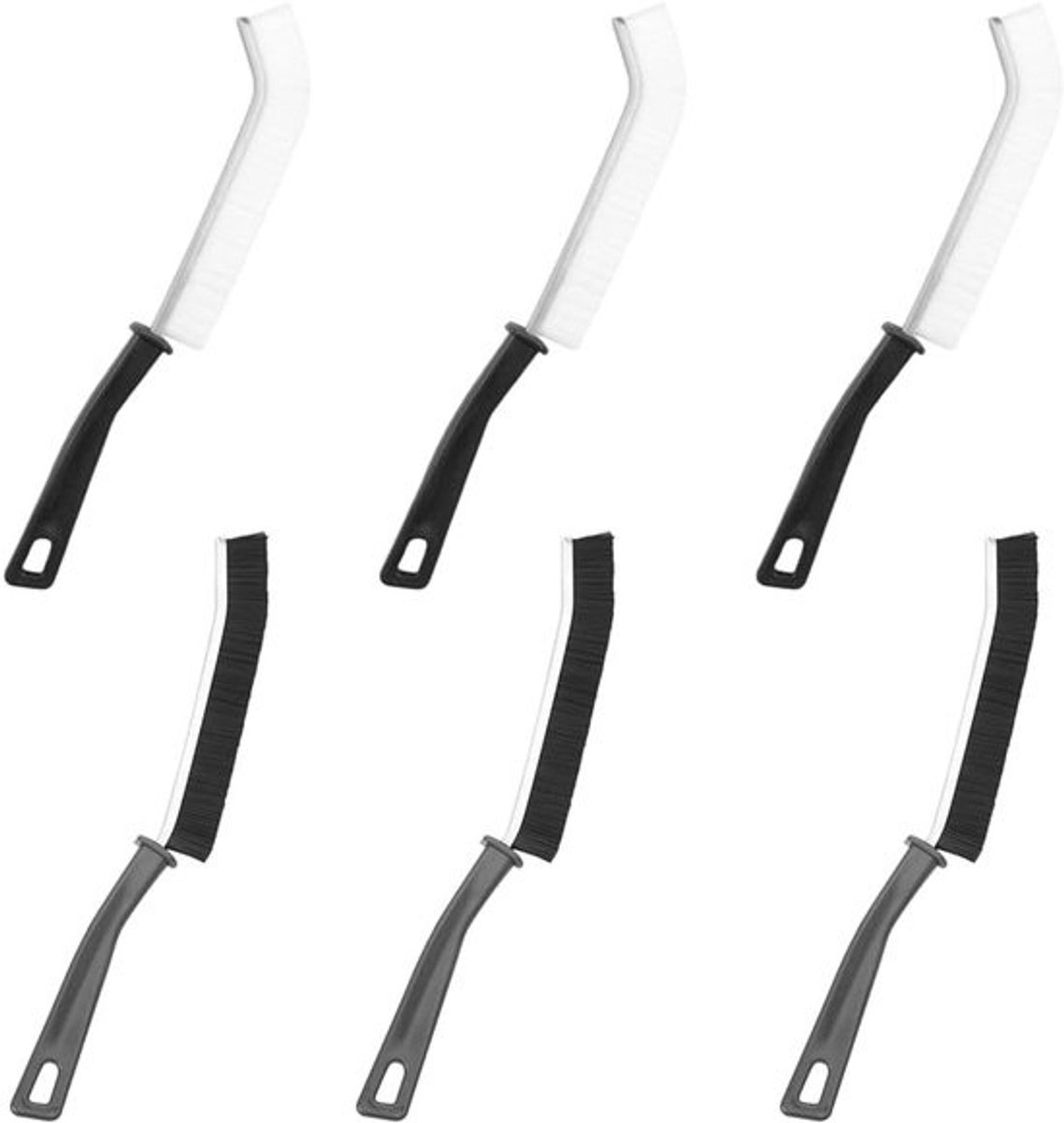 Set van 6 Borstels voor het Reinigen van Spleten en Hoeken - Voor Voegen, Tegels, Vloeren en Badkamer