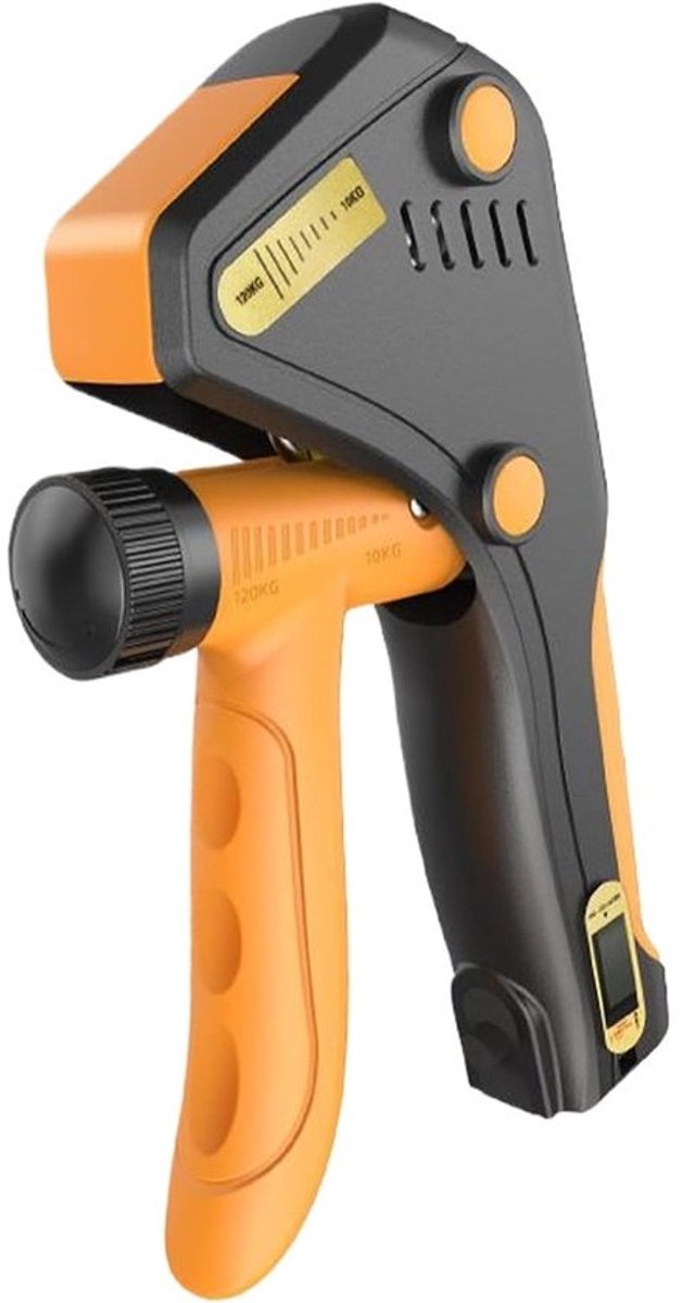 Griptrainer - Handversterker - voor spieropbouw - instelbare weerstand - 16 cm - zwart