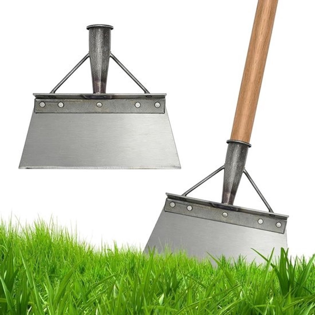 Multifunctionele tuinschep van 26 cm van manganestaal - voor onkruid, mos en sneeuw