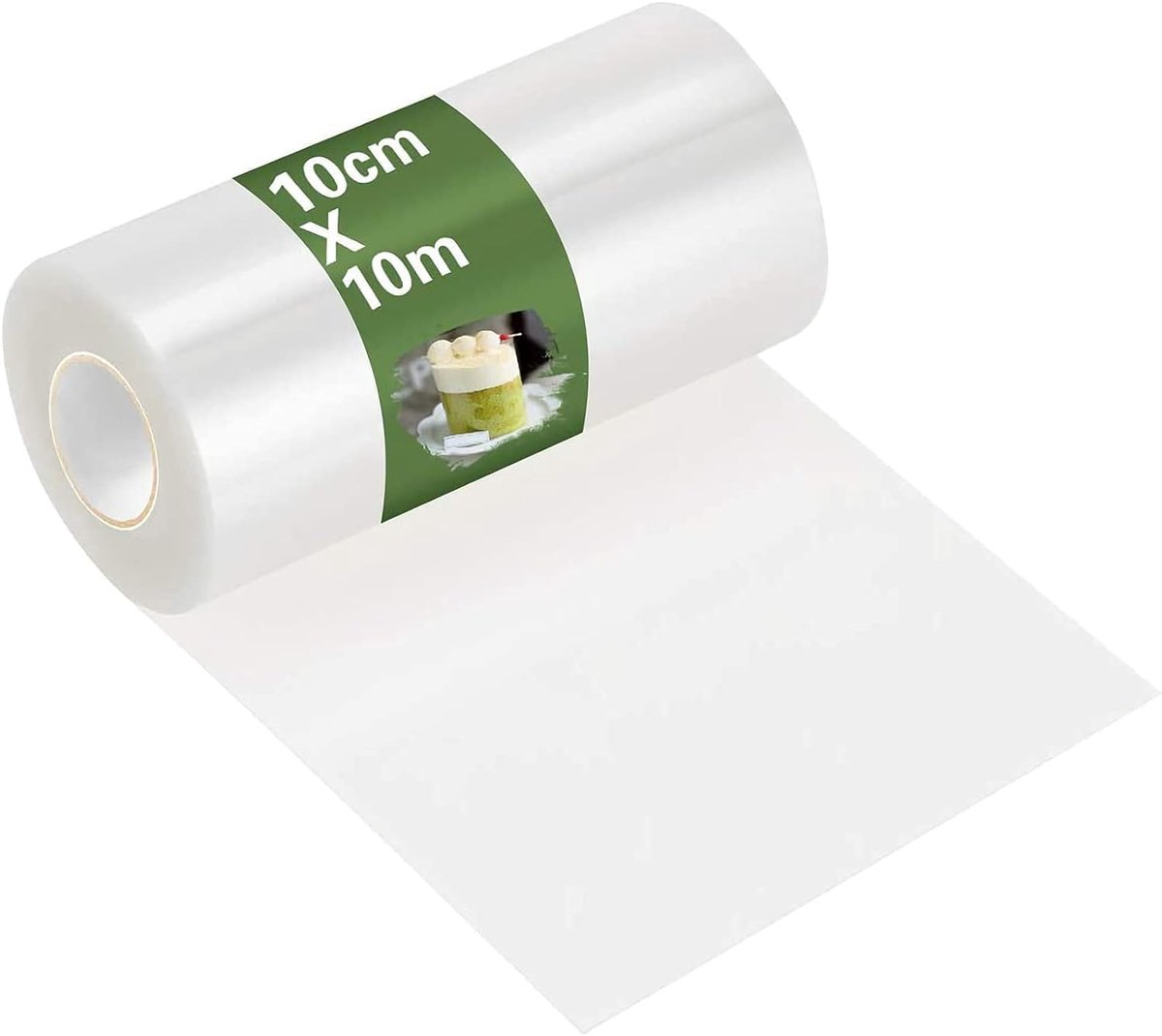 10cm x 10m Mousse Cakekraag Doorzichtige acetaatstroken, transparant acetaatrolletje, mousse cakeblad voor chocolademousse bakken, cake decoreren, cake beeldhouwen & modellering tools