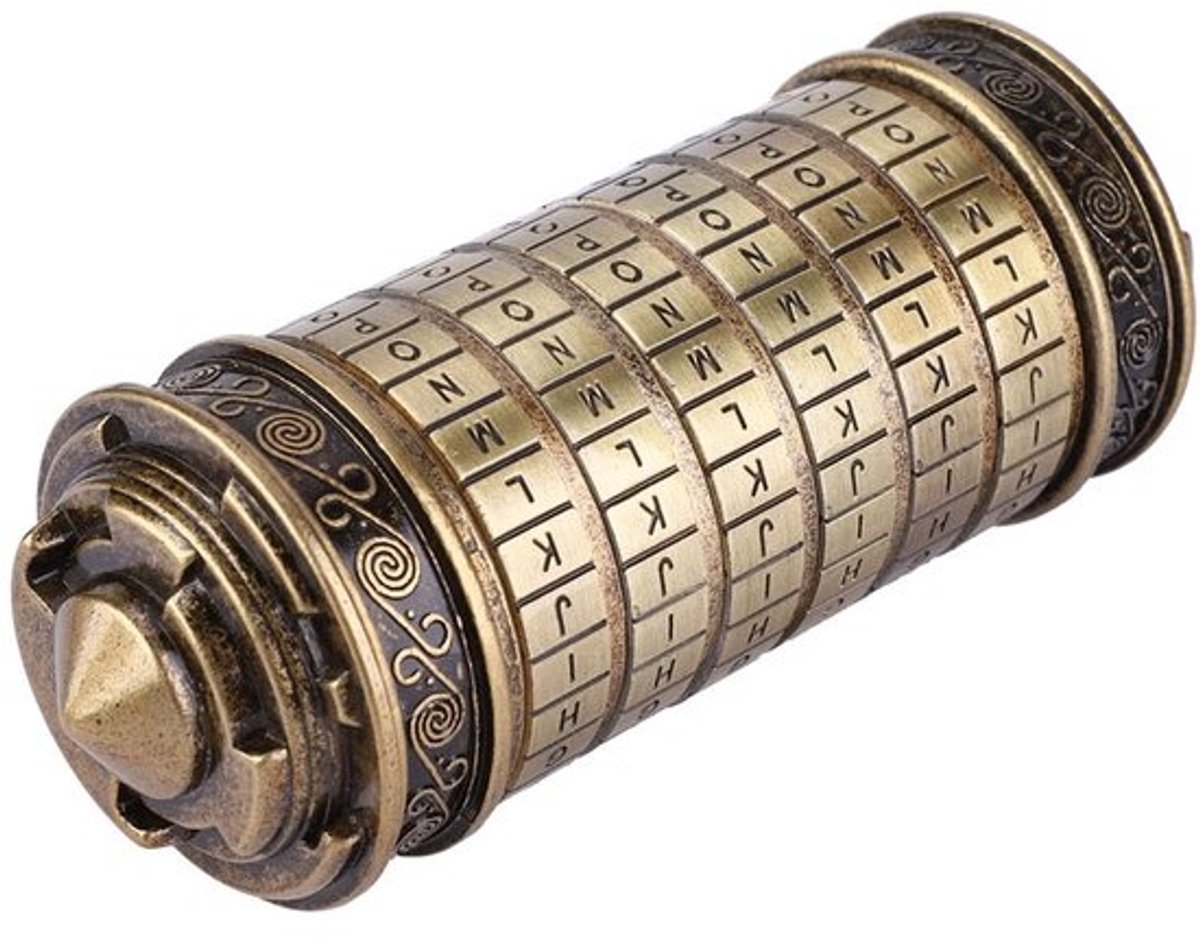 Cryptex 6 Letters - Klassiek Codeslot - Elegant Ontwerp - Verlovingsring Houder - Duurzaam Metaal - Persoonlijk Wachtwoord