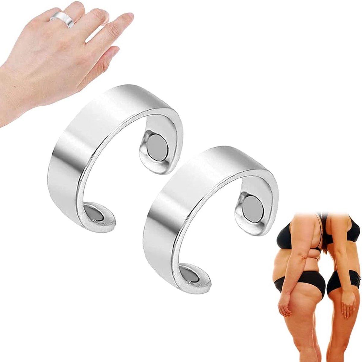 Magnetische ring, magnetische lymfedetoxring, zuiver koperen magneetringen die verstelbaar zijn, voor dames en heren