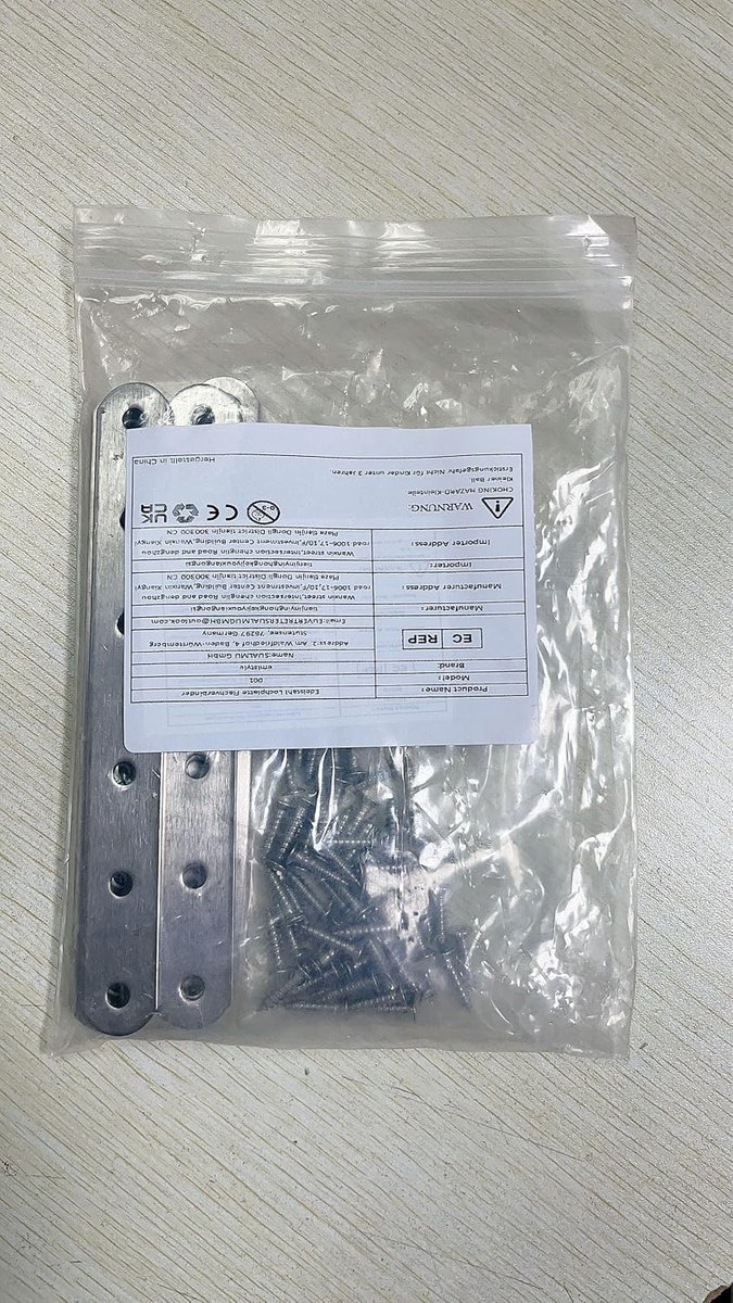 8 stuks roestvrijstalen geperforeerde platen, platte verbindingen, roestvrijstalen houder, metalen verbinders, houten verbinders, platte hoekbeugels met 48 schroeven — afbeelding 2