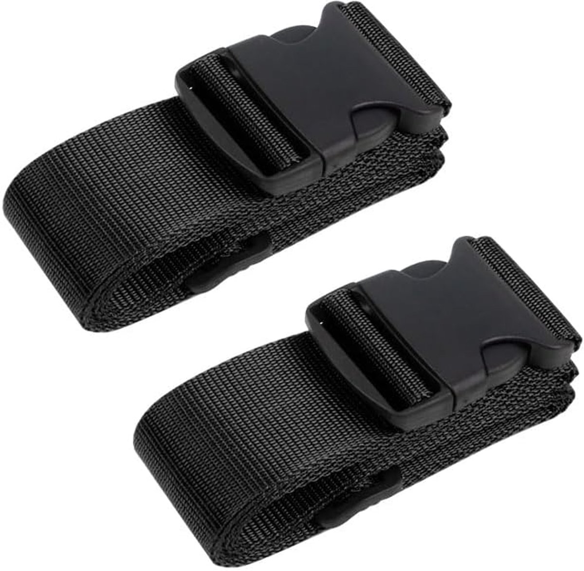 2 Pack Extended Belt Bag, Adjustable Back Strap, Black with Quick Release Buckle for Waist Bag, School Bag, Luggage - ShopVlot