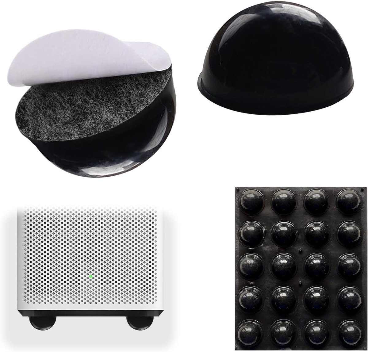 Pack of 20 Speaker Subwoofer Feet Rubber Feet Adhesive Protective Foot Pads Furniture Buffers for Hi-Fi Devices - ShopVlot