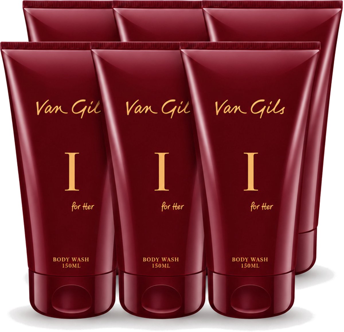 6 x Van Gils - Douchegel - I for Her - Zachte Reiniging & Luxe Geurbeleving - 150 ml - Voordeelverpakking - 6 stuks