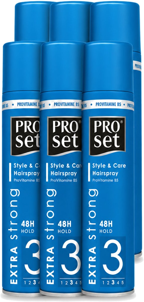 6 x Proset - Haarspray - Extra Sterk - 48 uur Werking - 300 ml - Voordeelverpakking - 6 stuks