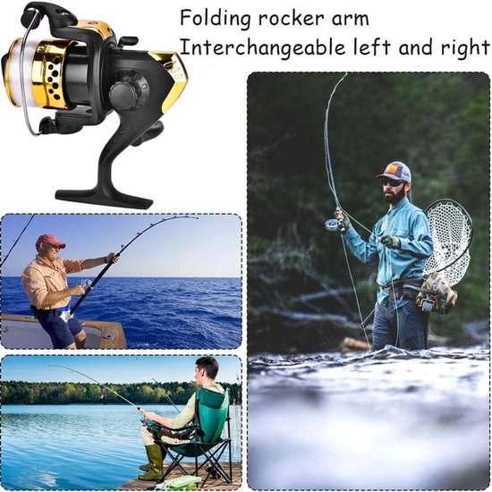 Dailygoody - Baitcasting Vismolen - Professionele Visserij-Reel - Goud - Spincasting Reel - Voor Zoet- en Zoutwater - Grote Afmetingen — afbeelding 3