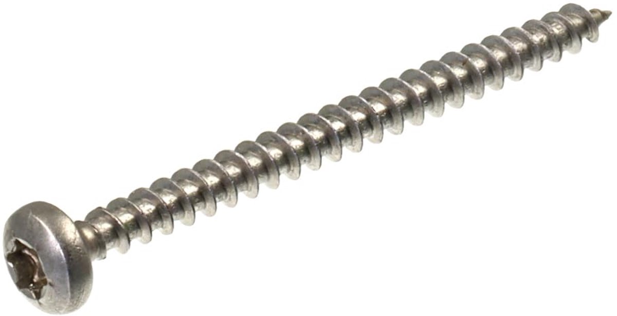 SECCARO Chipboard Screw Semicircular Head 4 x 50 mm, Stainless Steel V2A VA A2, Wood Screw with Full Thread - ShopVlot
