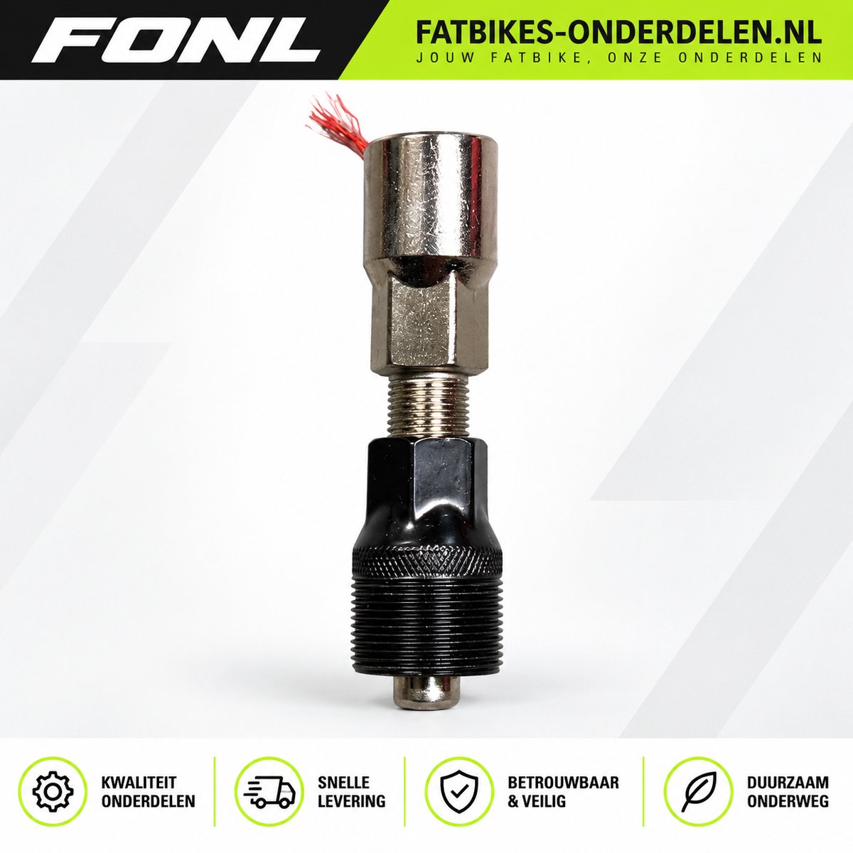FONL Cranktrekker Universeel - Crank Afnemer Gereedschap voor Fiets, E-Bike en Fatbike - Crankarm Trekker Staal - Zwart en Zilver