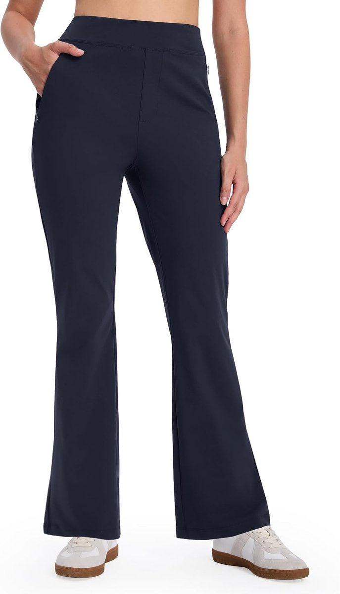 Golfbroek Licht Ademend Wijdpijp Stretch Sport Hardloop Yoga Pantalon met Zakken