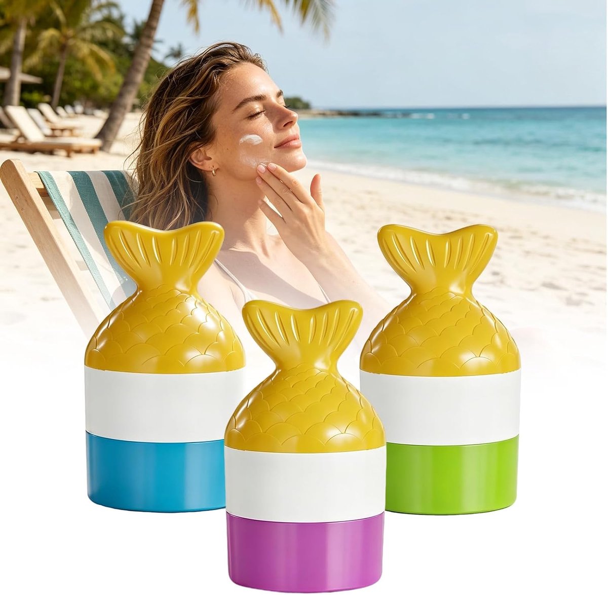 3 stuks zonnecrème-applicator, 100 ml