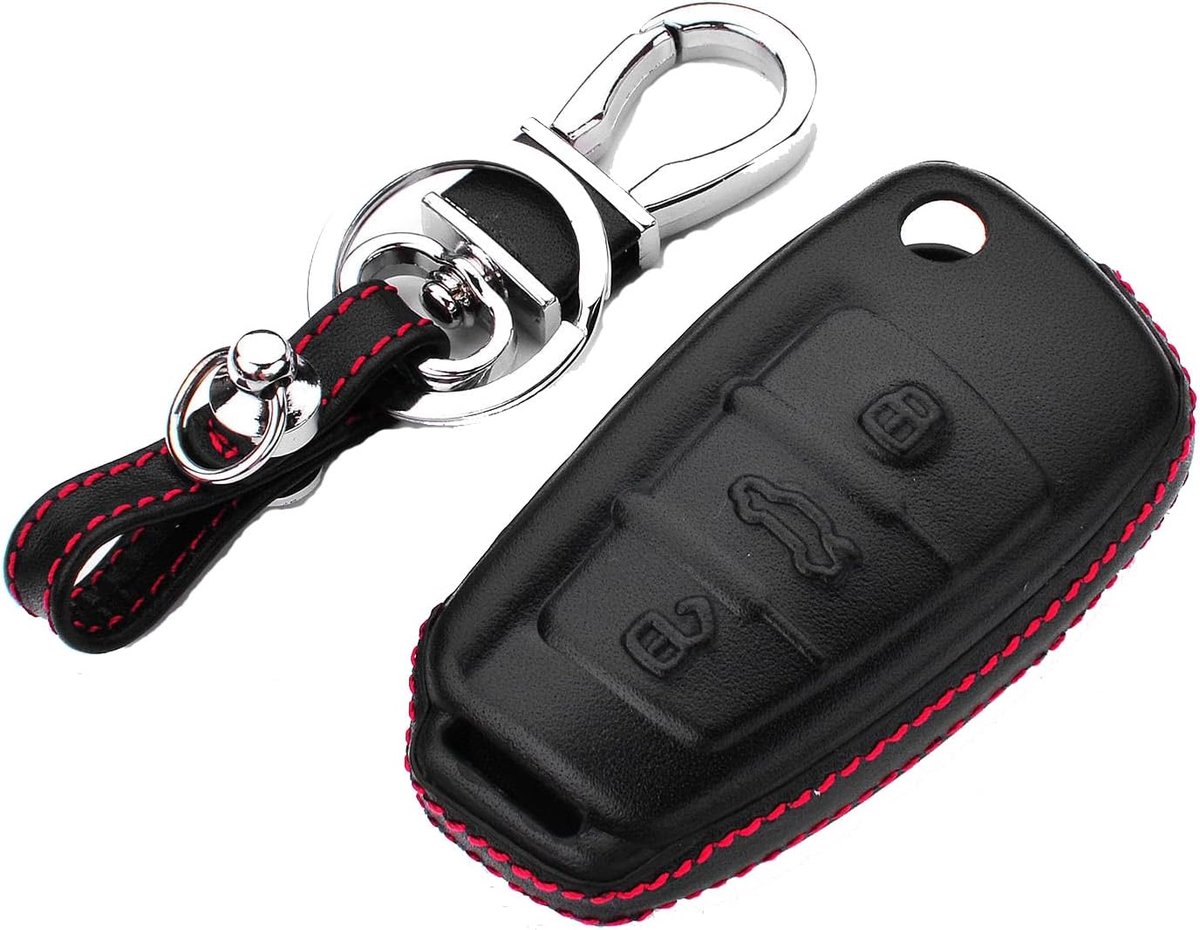 Sleutelomhulsels Autosleutel Cover Hoesje Voor Audi A1 A3 A4 A6 A8 Quattro Q2 Q3 Q7 R8 RS3 RS6 S3 S6 TT TTS - Zwart