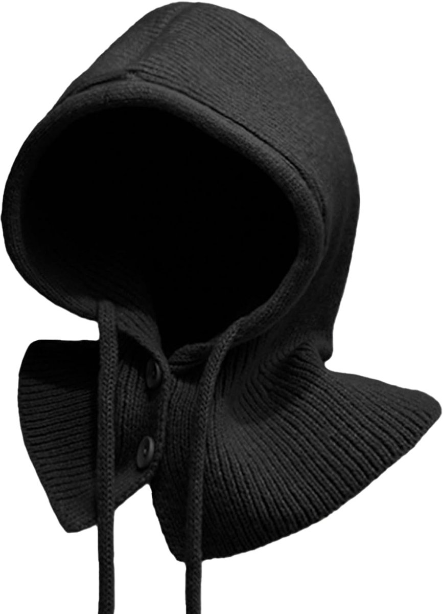 Mutsen voor dames, winter, balaclava, gebreide muts, warme wintermuts, pluche fietsmuts, wintermuts, capuchonsjaal, sjaalmuts, mutssjaal