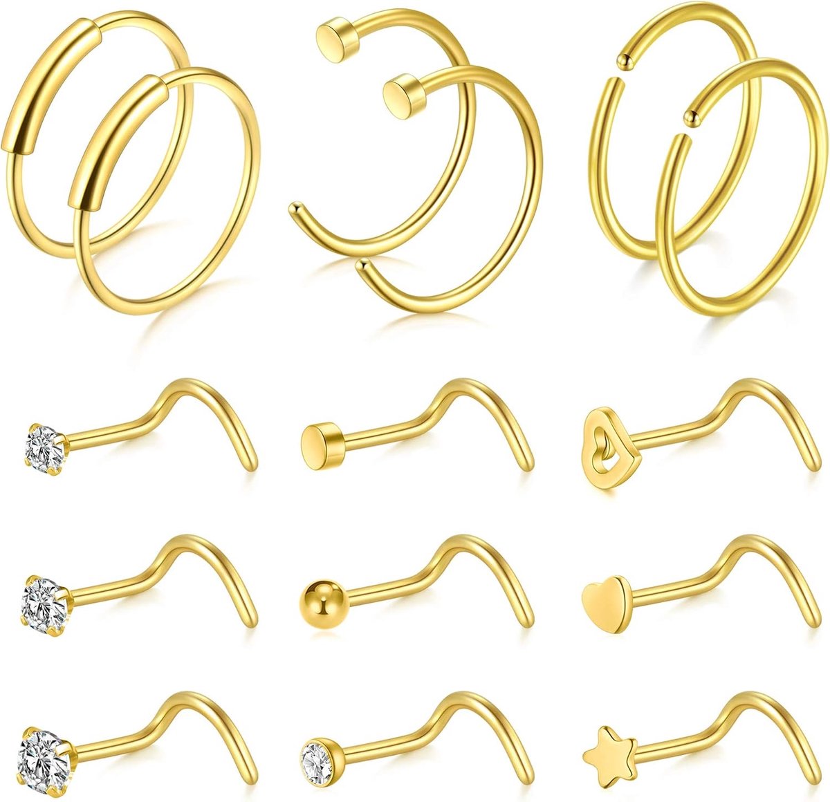 Ringen Voor Vrouwen Mannen Lip Piercing Set