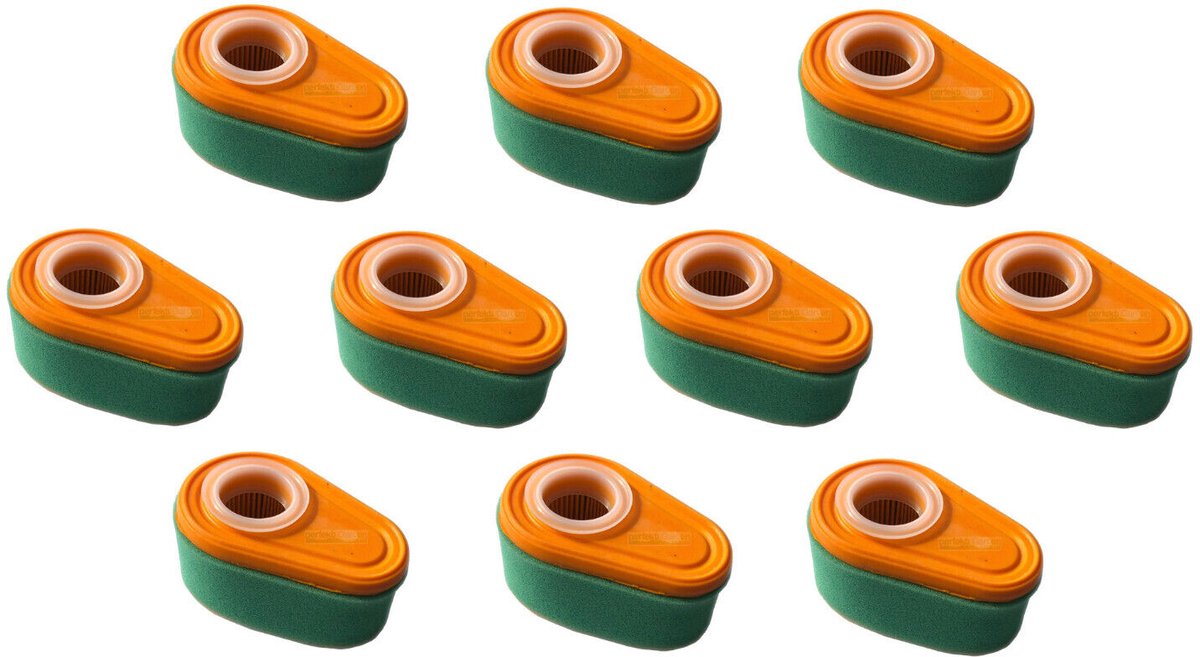 10 stuks luchtfilter voor Briggs & Stratton B&S DOV 700, 700E, 725, 750EX, 775 / 790388, 792038