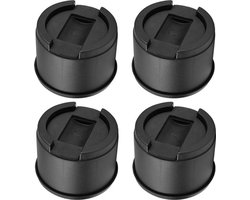 Bedverhogers 4 stuks - 75 cm - Stapelbare ronde meubelverhogers - Tafelbeenverlengers - Moendergo - Antislip - Zwenkwielen - Stoelverhogers - Ondersteuning tot 2T furniture risers