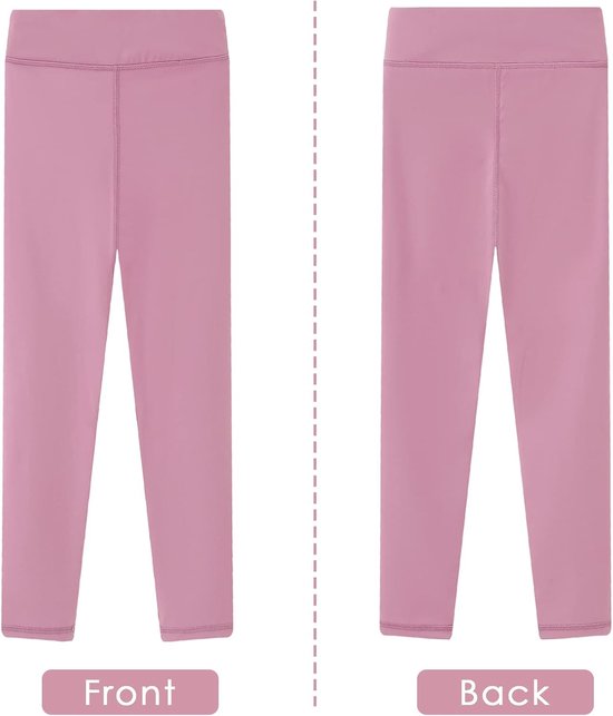 Sportleggings meisjes 134/140 cm - roze - strakke pasvorm - ideaal voor yoga en training - ShopVlot — afbeelding 4