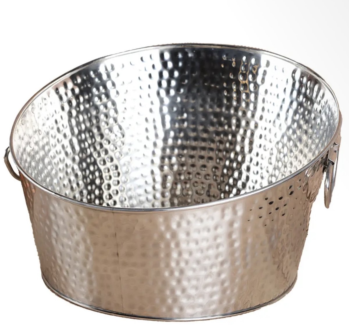 AULICA - LUXE Champagnekoeler / Wijnkoeler - ZILVER met Hamerslag - DESIGN - 25x40x40cm - France