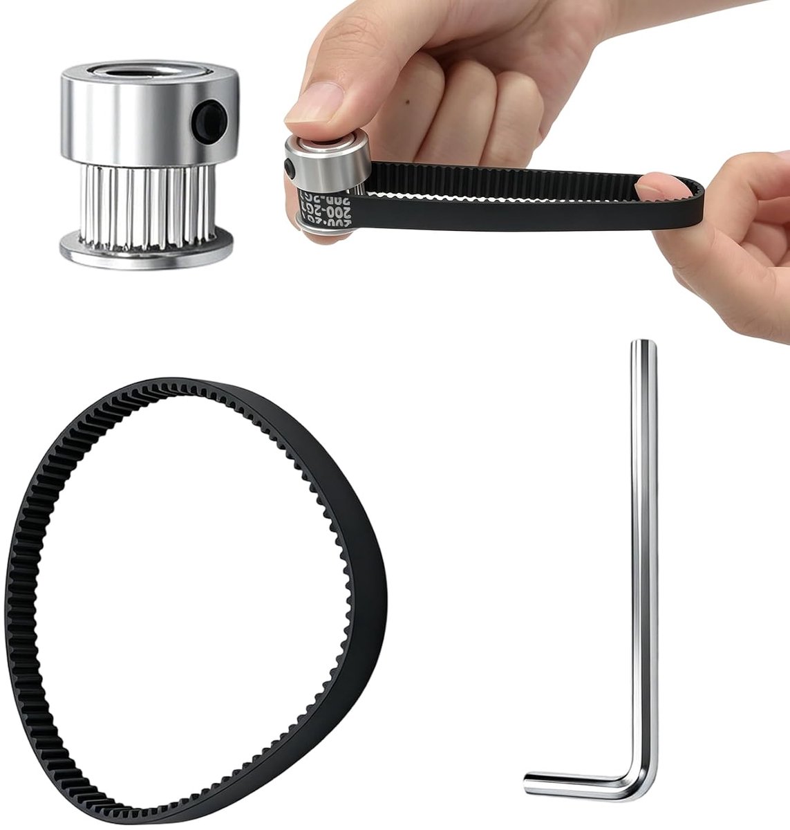 GT2 synchroon wiel 20 en 60 tanden, tandriemschijf - GT2 tandriem, reservetandwiel voor Monsieur Repair tandwiel voor - ShopVlot