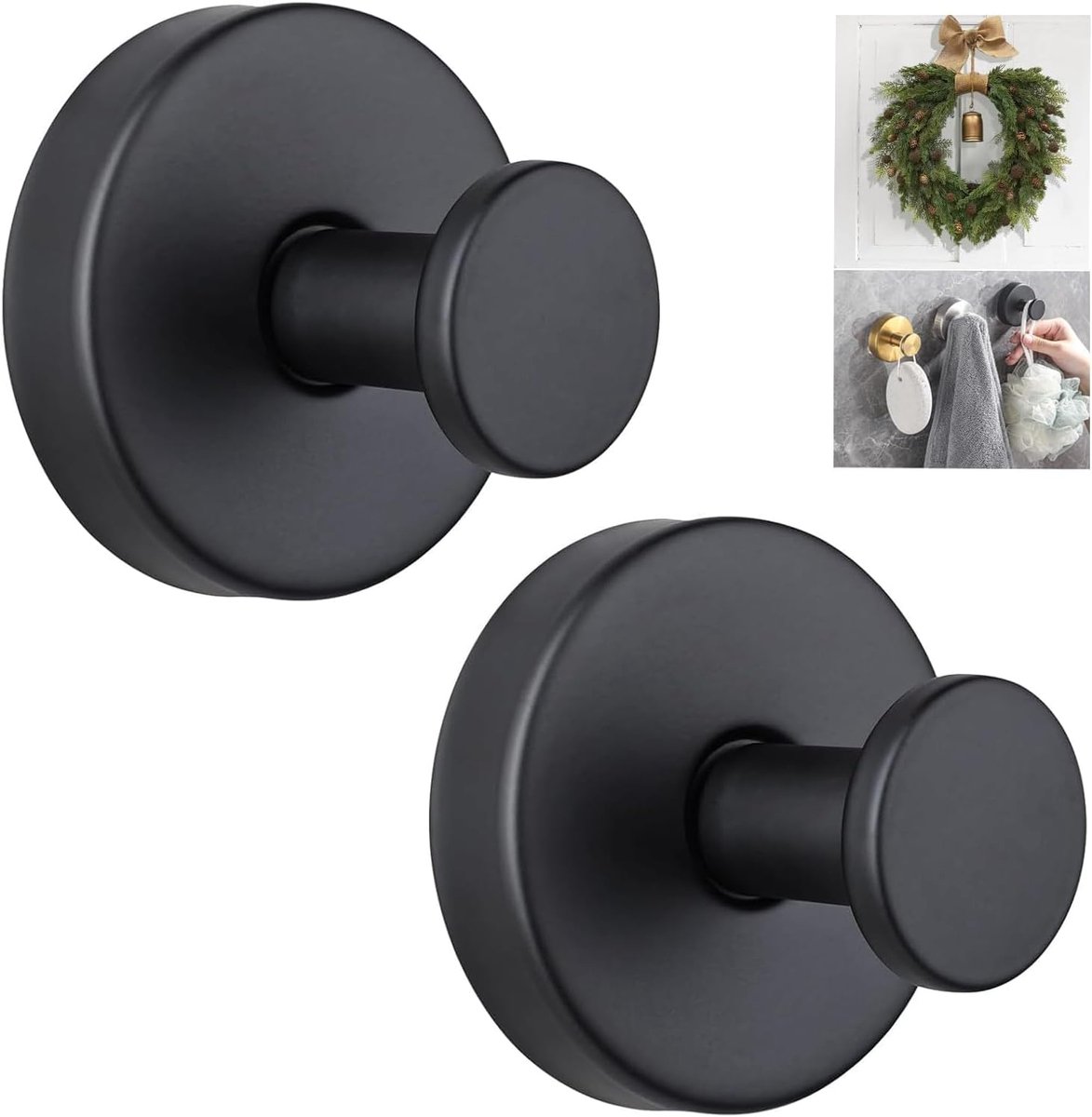 YUANQIAN Suction Cup Wreath Hanger, Suction Cup Hooks Hanging 15 lbs, Waterproof Suction Cup Wreath Holder for Windows - ShopVlot