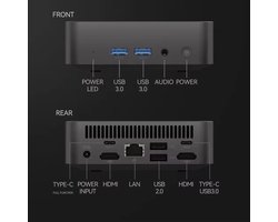 Mini Desktop Pc Intel N150 - 16GB RAM - 2TB SSD - Windows 11 Pro - Wifi 6 - Bluetooth 5.2 - Multimedia En Gaming