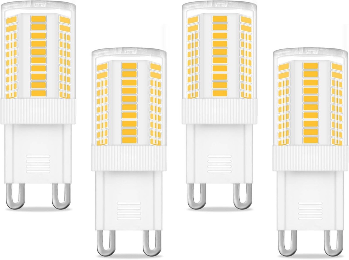 LED warm wit 3000 K, 3 W G9 gloeilamp komt overeen met 20 W-30 W halogeenlamp, G9 lamp 230 V 200 lm, geen flikkering, niet dimbaar, G9 energiebesparende lamp, set van 4