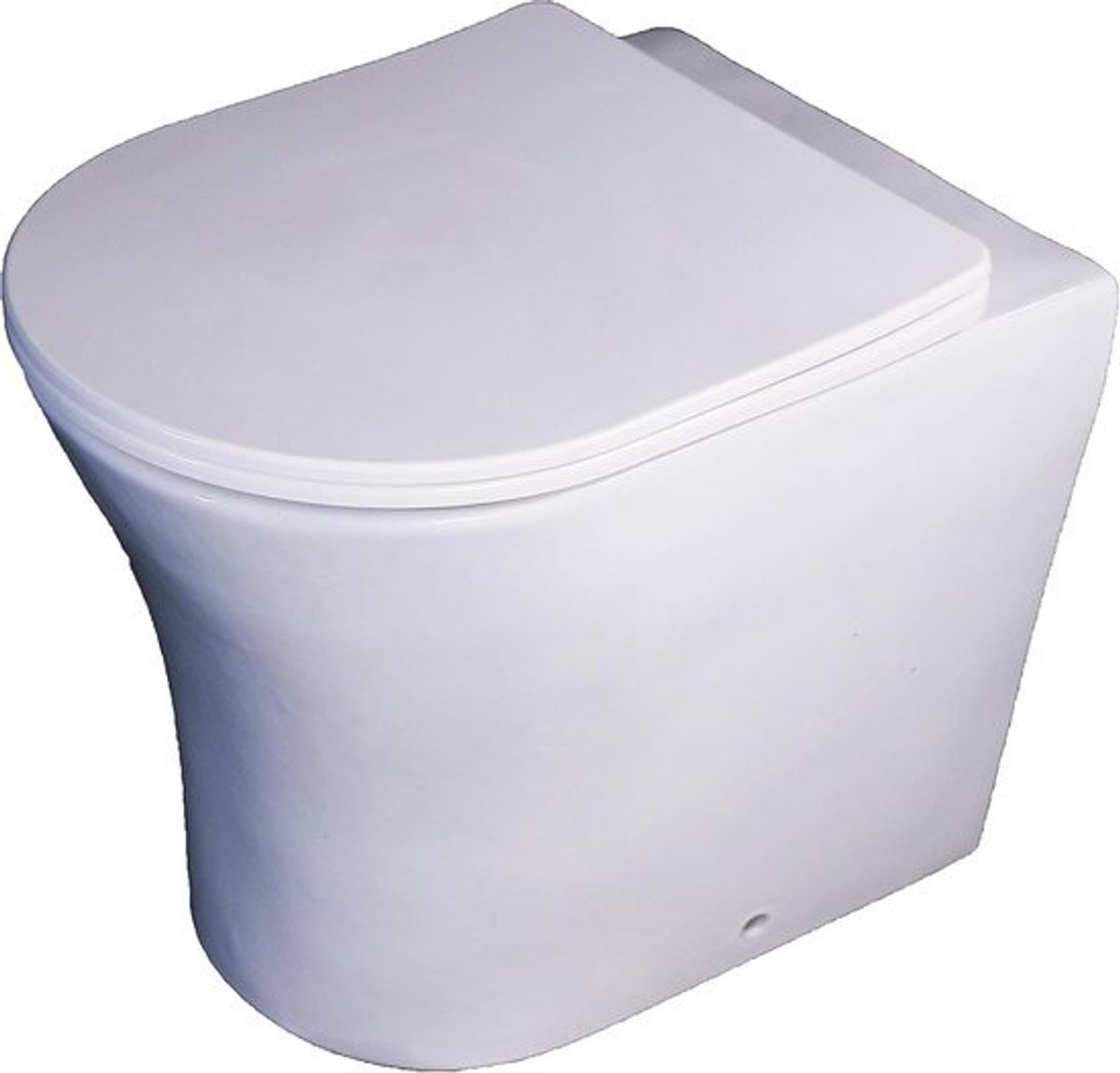 Staande WC zonder spoelrand met modern design en wc-bril
