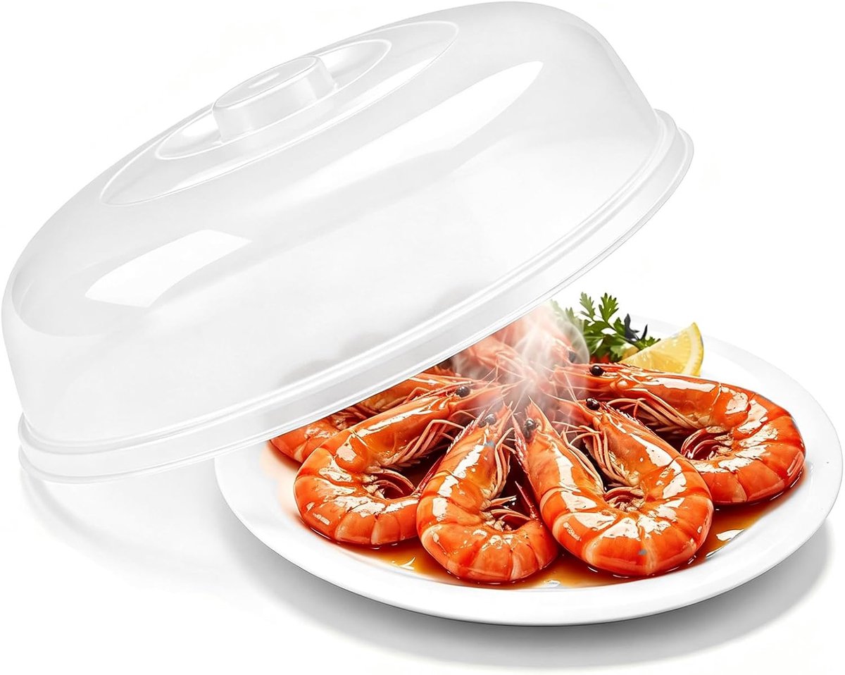 Magnetron Splatter Cover, Pp Materiaal Crenelated Gripper Magnetron Cover Transparantie Plastic Splash Oven Deksel Voor Behoud Verwarmd Voedsel (Groot formaat 20cm)