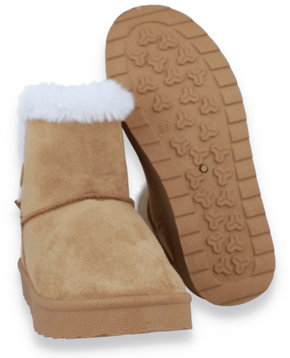 Mode-mania Meisjes Enkellaars | Camel | Maat: 28