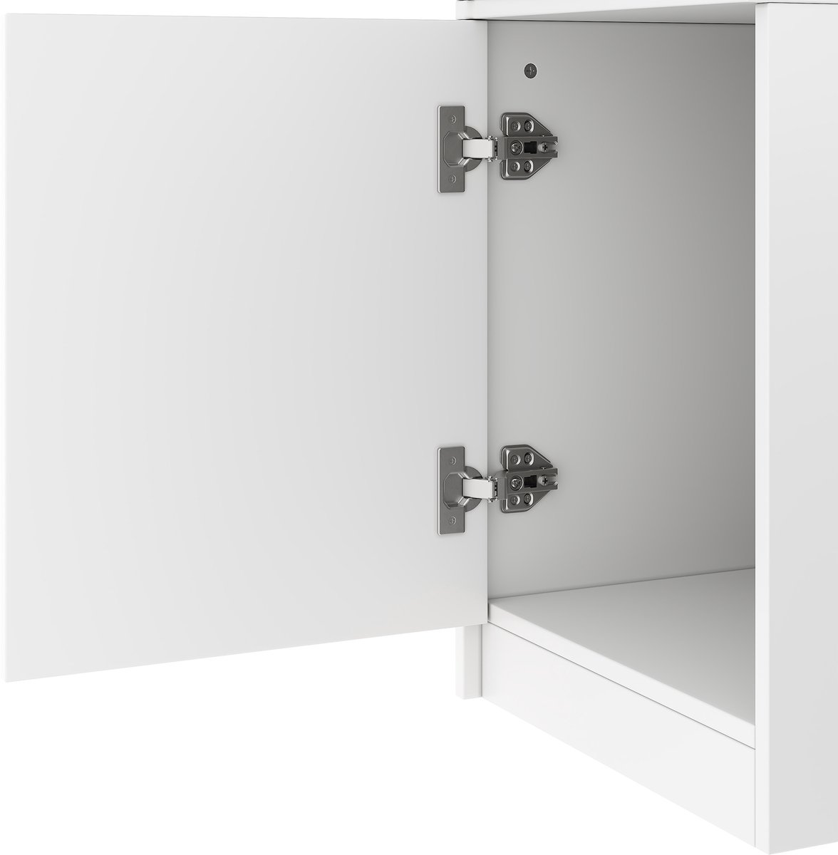 STILVORA Vitrinekast - LED-Verlichting Met App-Bediening - Ruimtebesparende Hoekkast Voor Woonkamer - Spaanplaat - 40x40x160 Cm - Wit