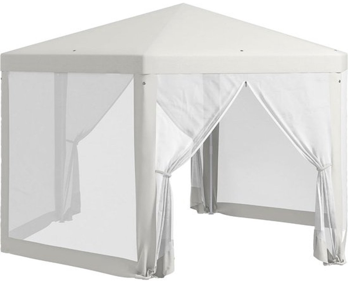 6-hoekige partytent - voor tuin en terras - Waterafstotend polyester - 390 x 390 cm