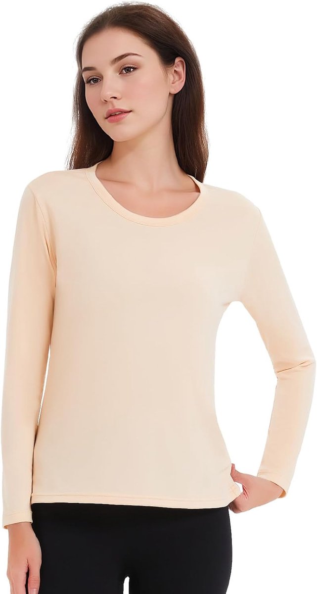 Thermische top dames ronde hals onderhemd dames thermo lange mouwen warm onderhemd ondergoed vrouwen