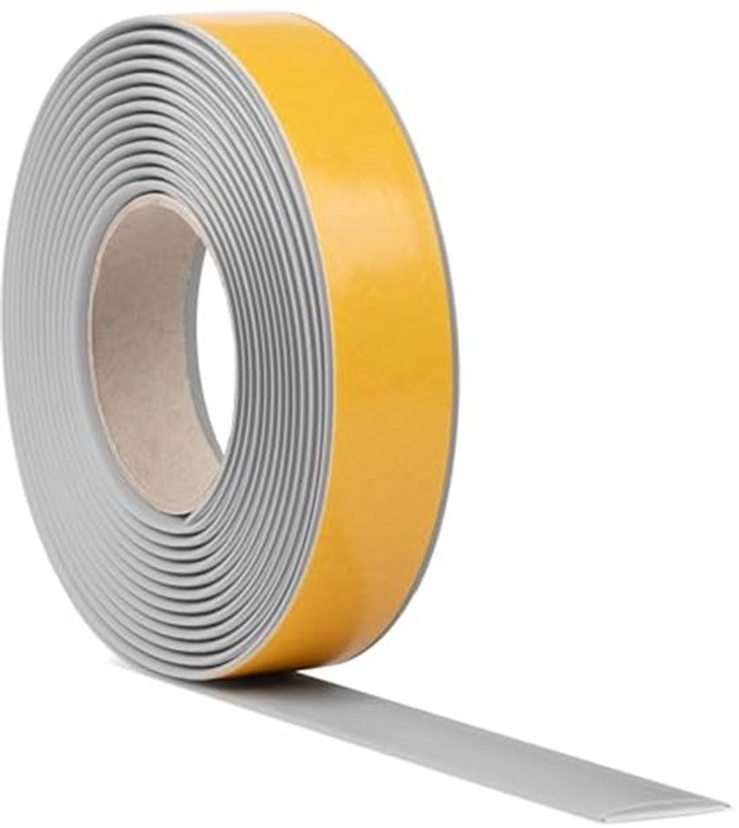 Zelfklevend PVC-overgangsprofiel - 5 m grijze vloerlijst en afdeklijst